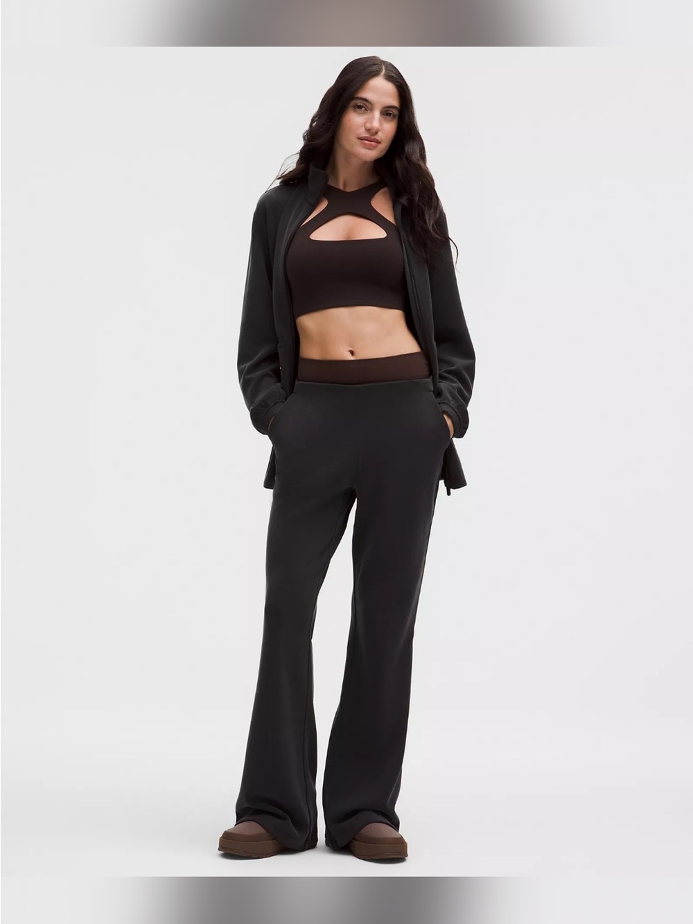 lululemon athletica Black Boot-Cut Flare Lounge Pants